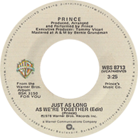 Just As Long As We're Together, Prince single (November 1978)