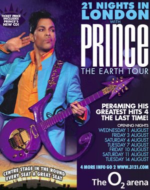 The Earth Tour, Prince